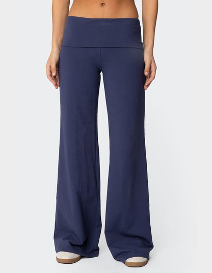 Foldover Flare Lounge Pants