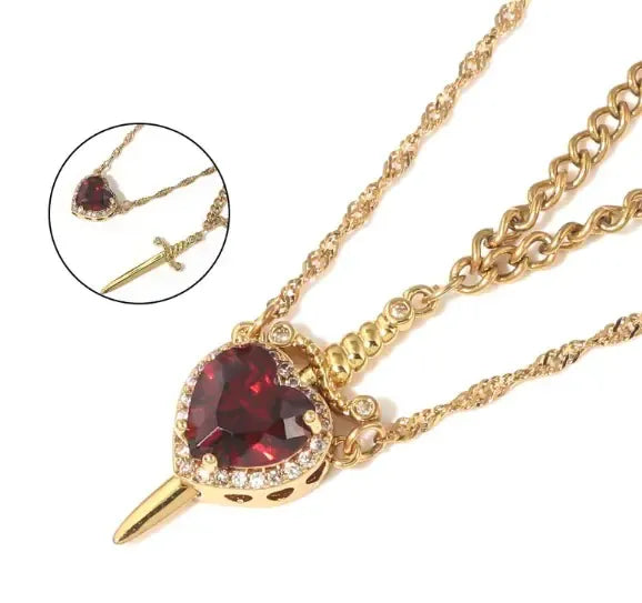 Sword Heart Necklace
